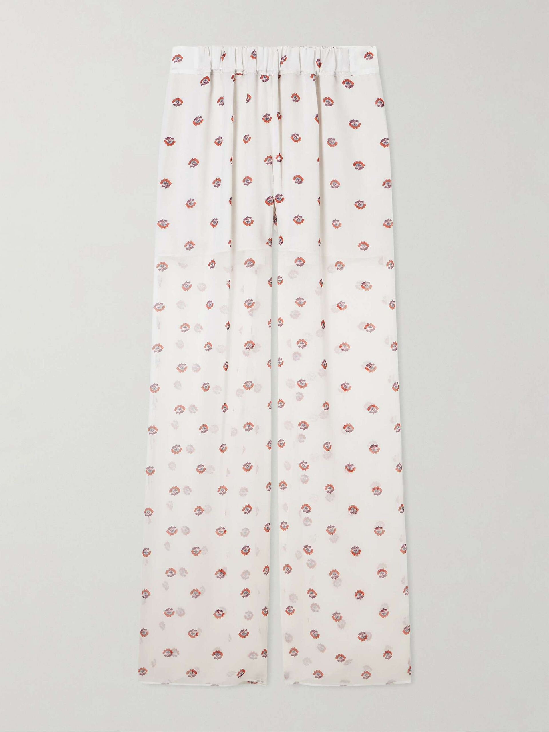 LIBEROWE Palazzo floral-print wide-leg silk pants
