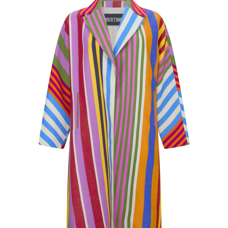 LIBERTINE - 'TANGIER STRIPE' L/S OVERSIZED COAT