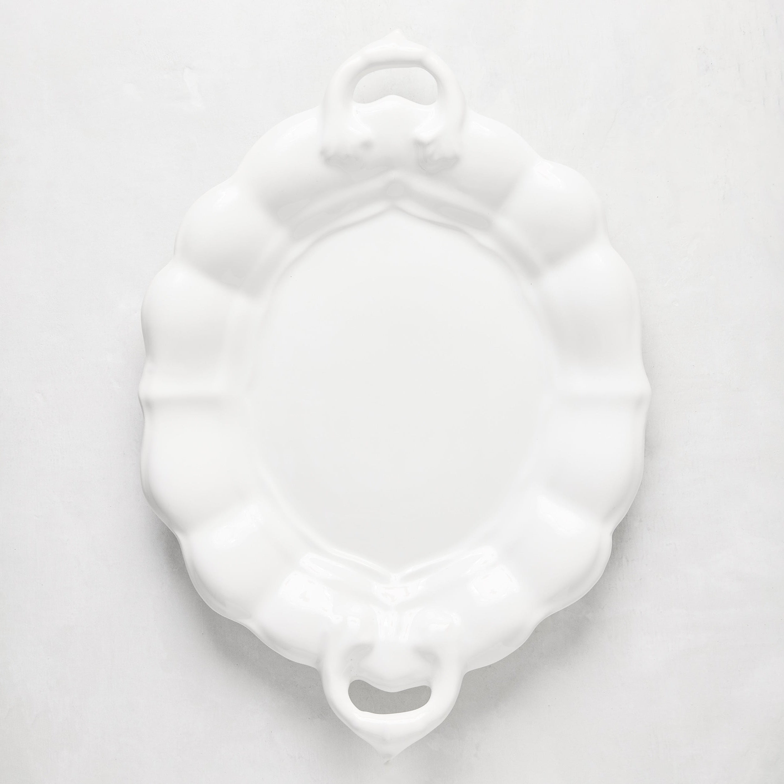 Liberty Oval Ceramic Serving Platter with Handles Ceramica Cuore