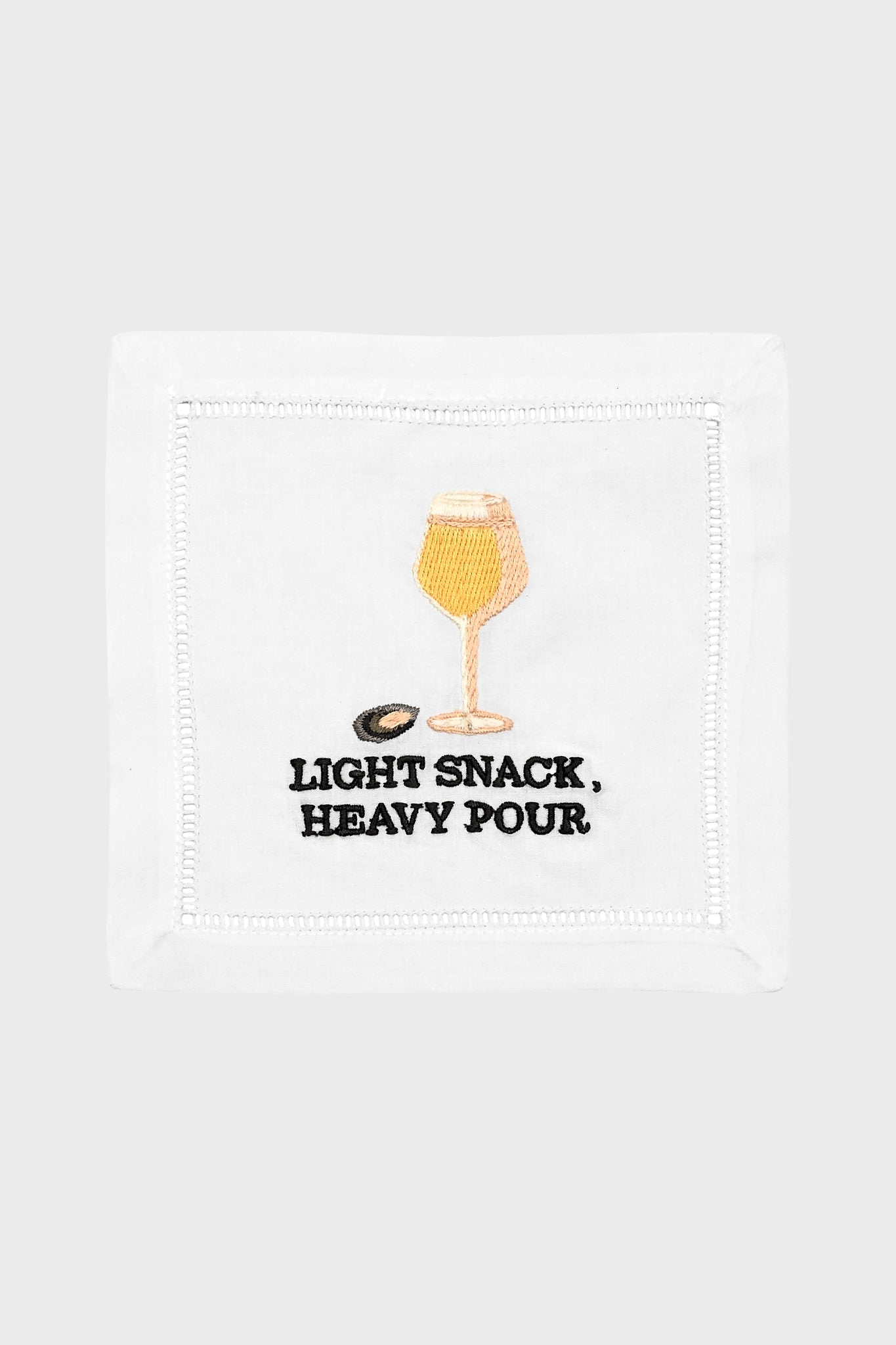 Light Snack, Heavy Pour Cocktail Napkins (Set of 4) August Morgan