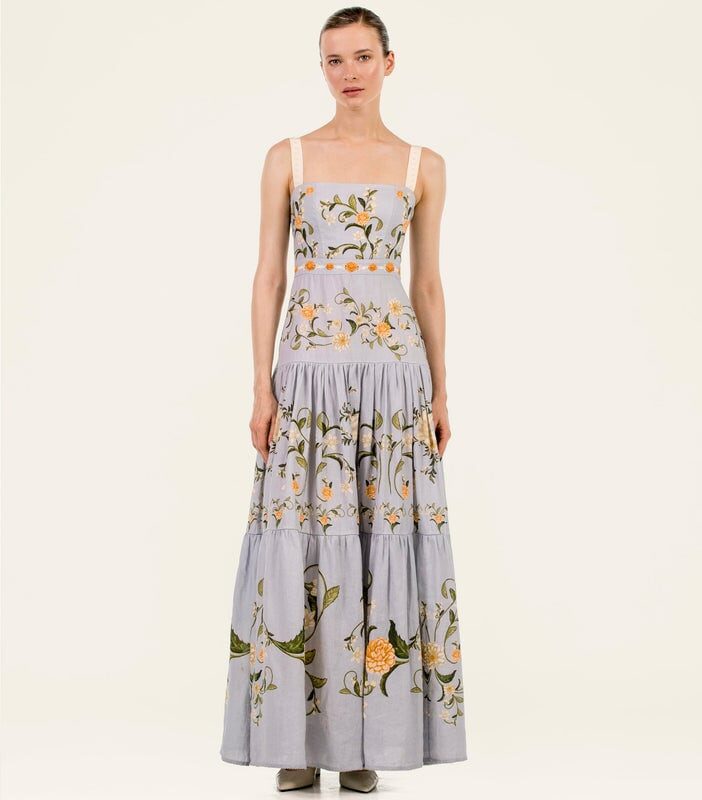 Lima Valle Maxi Dress Agua Bendita
