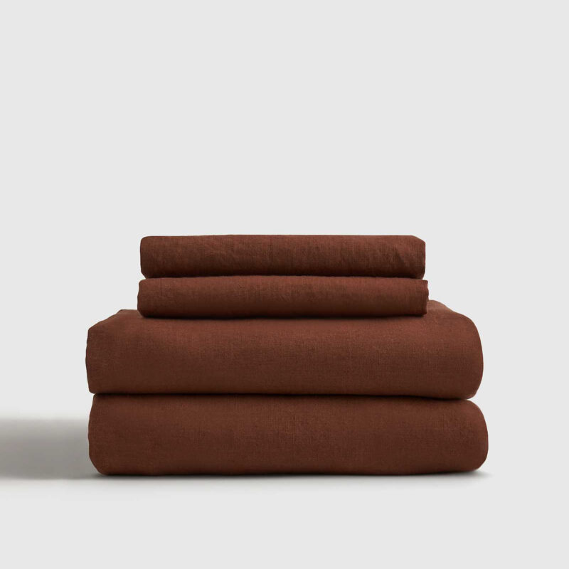 linen sheets - bordeaux
