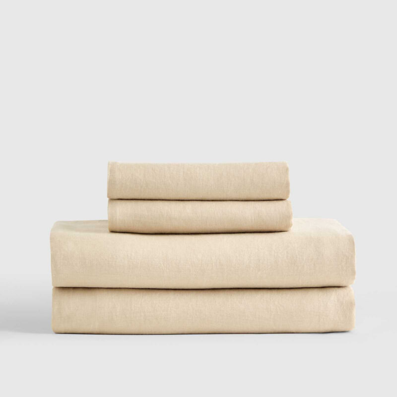 linen sheets - oat
