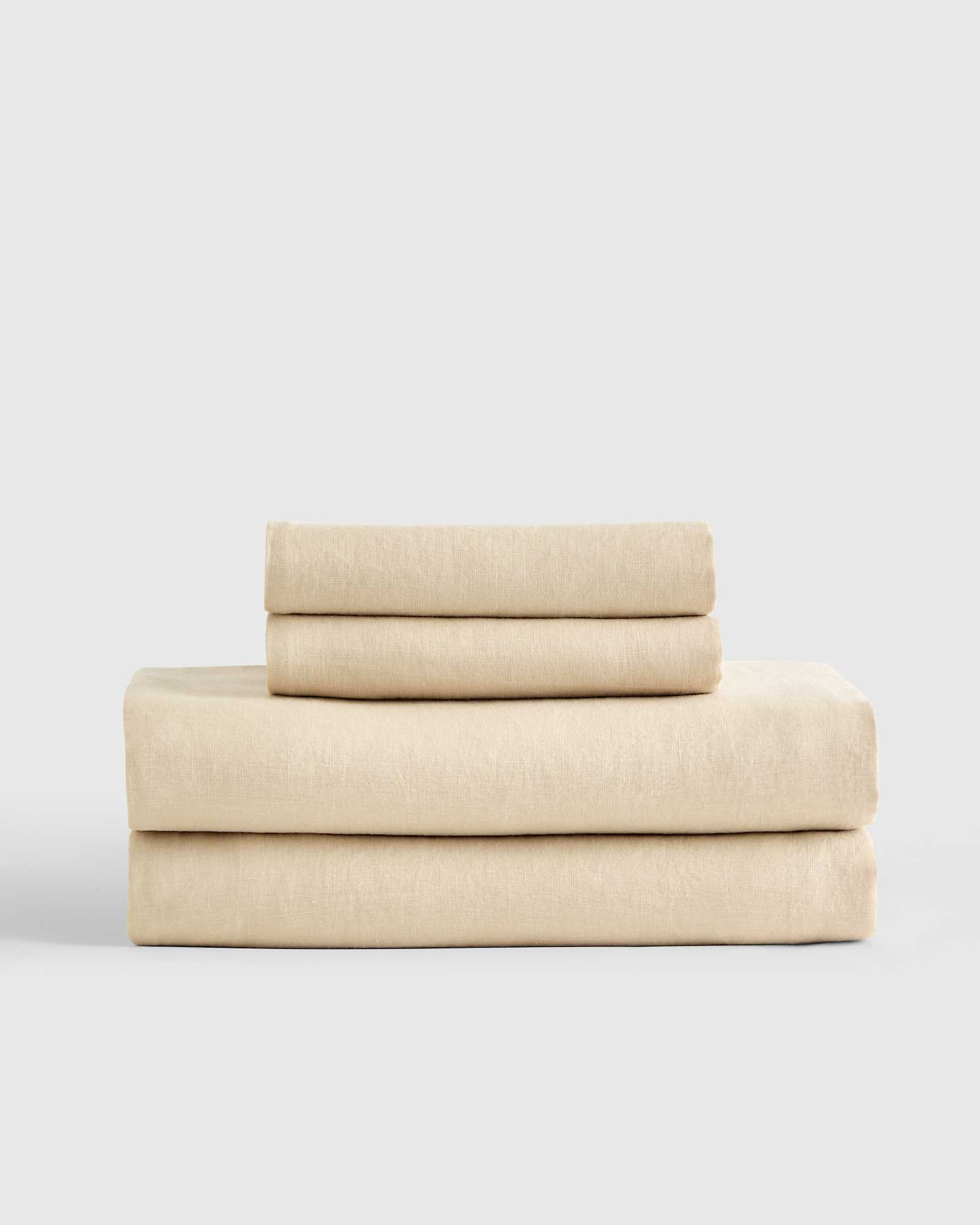 linen sheets - oat