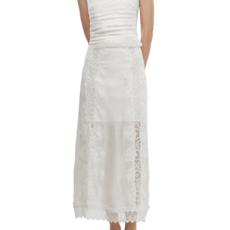 Lirio Maxi Skirt in White Waimari