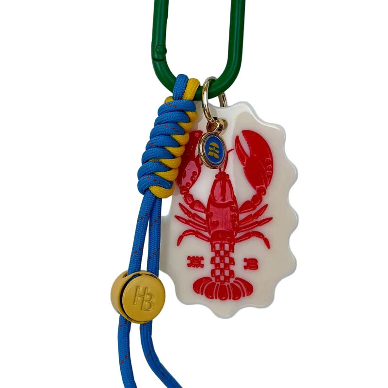 Lobster Bag Charm in Multi Hunter bell