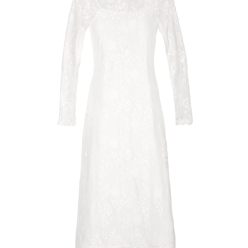 Lumiere Midi Dress in White Waimari