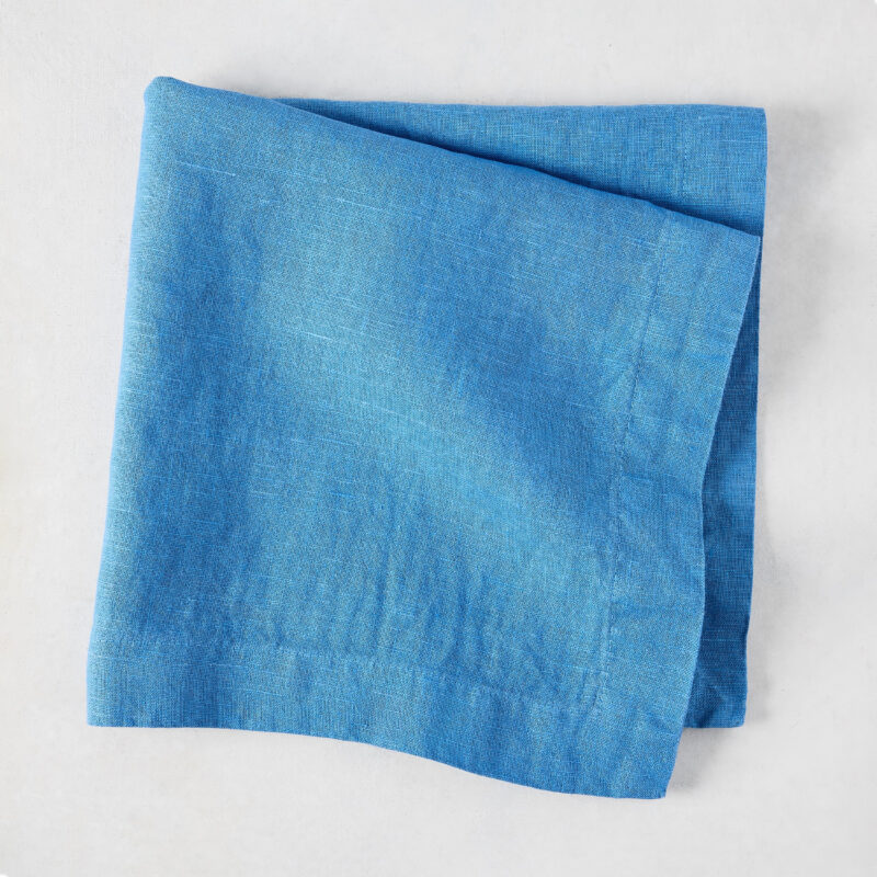Lupine Blue HG Signature Hand-dyed Linen Napkin Cut Loose