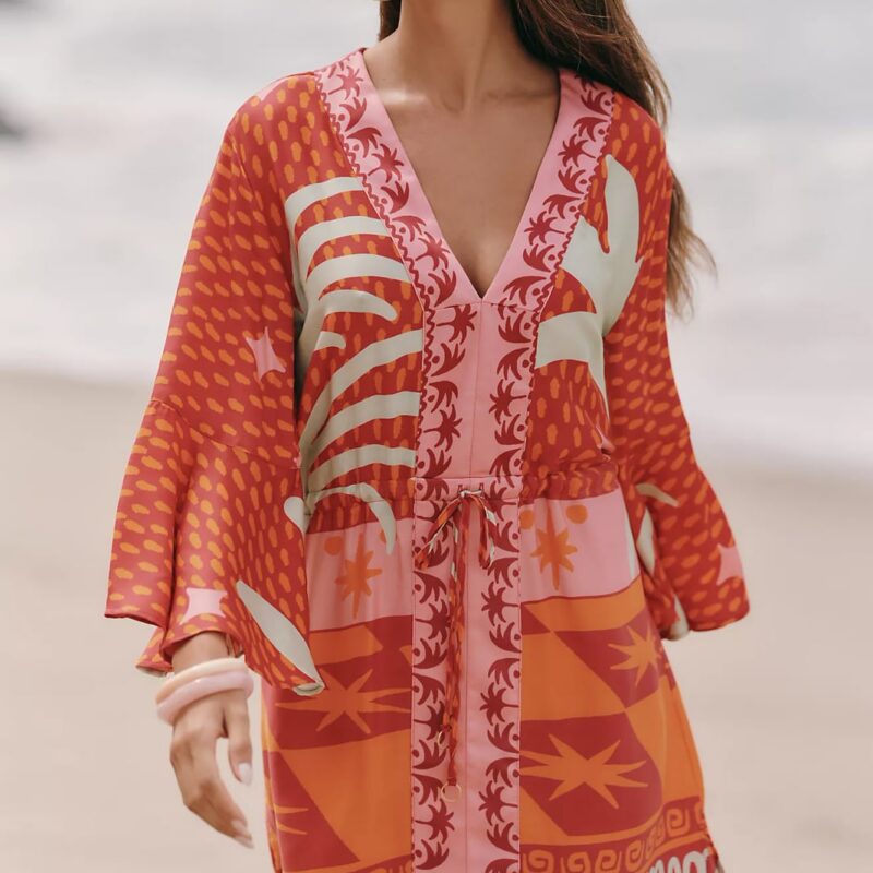 MAAJI | Funky Palms Enjoyable Kaftan