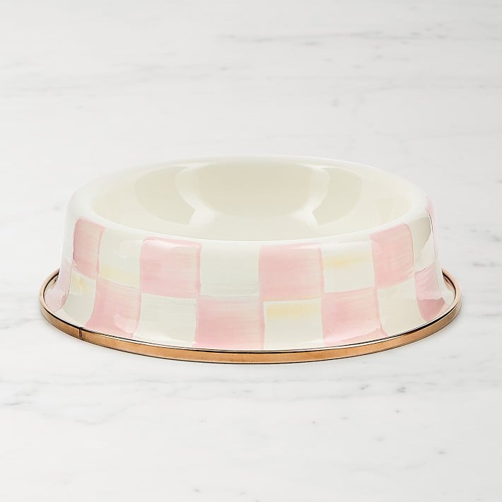 MacKenzie-Childs Pet Bowls, Rosy Check