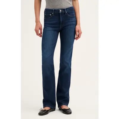 Madewell The Straight Super Stretch Jeans in Deep Ocean Wash at Nordstrom, Size 30