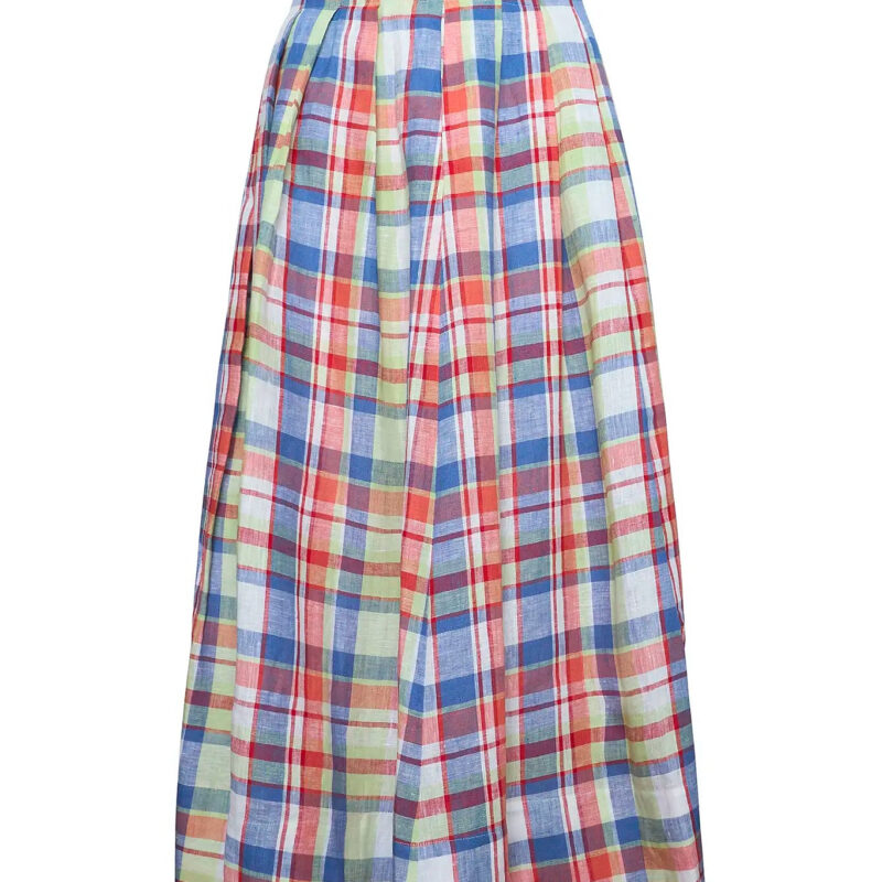 Maison Skirt in Harbor Club Madras Hunter bell