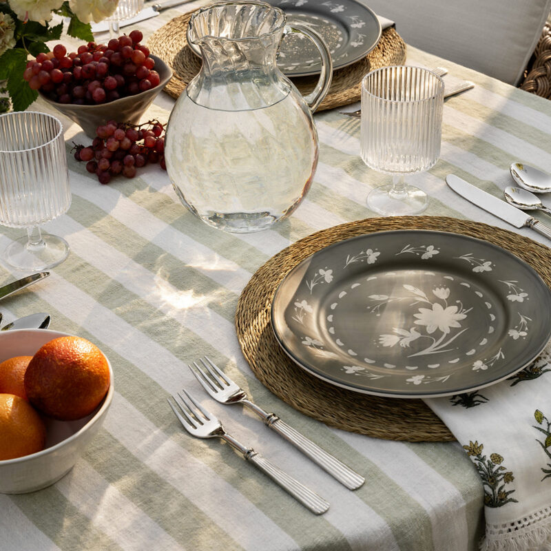 Melrose Striped Tablecloth McGee & Co