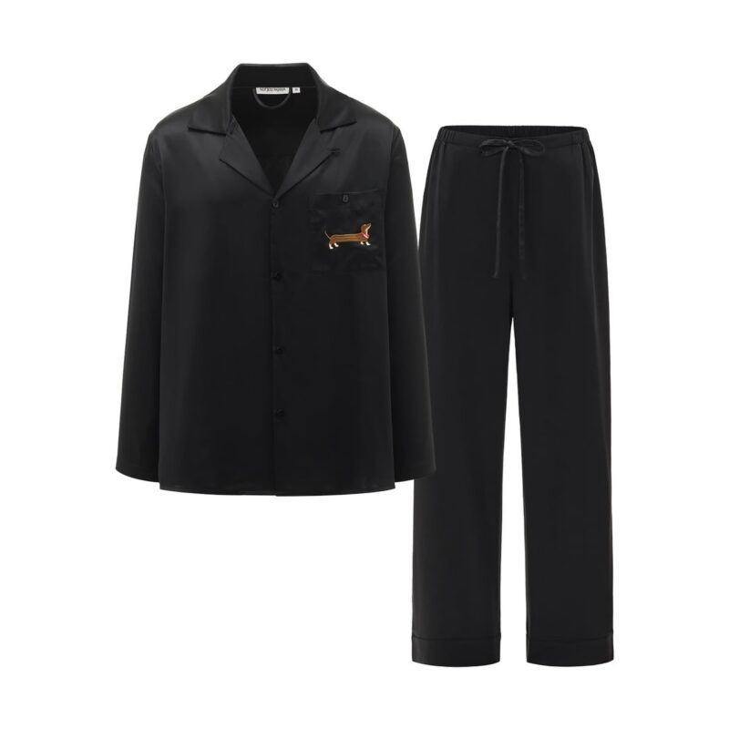 Men's Dachshund Charm Silk Lounge Set