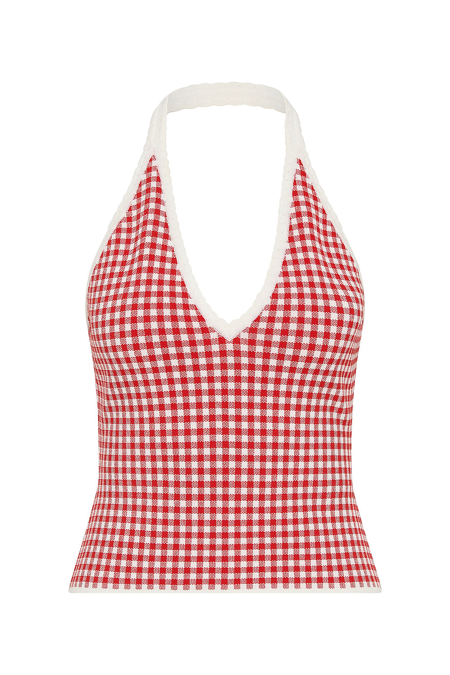 Micah Halter Top in Red Gingham POSSE