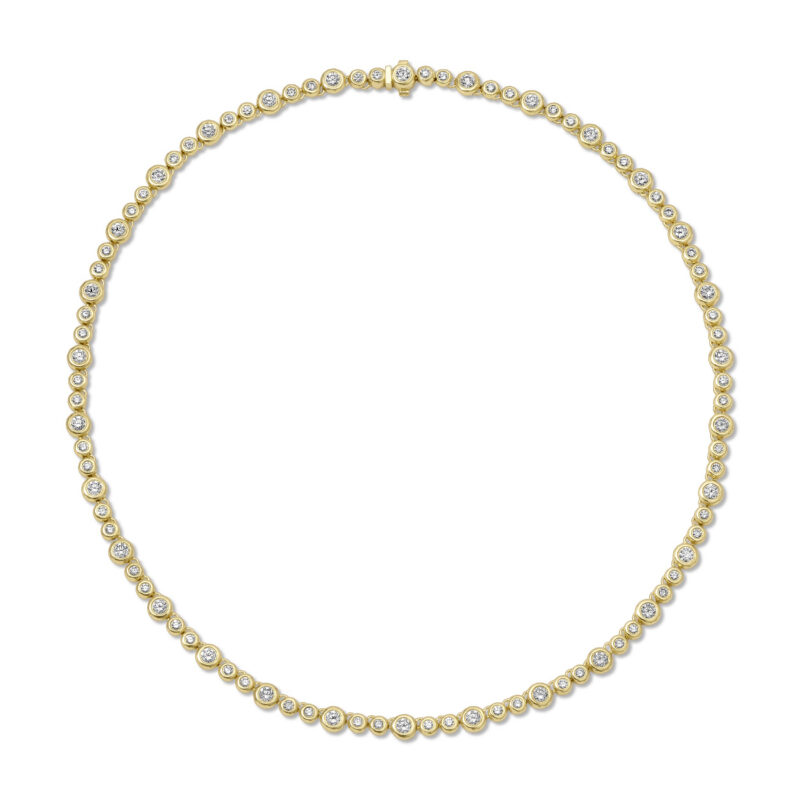 Micro Nesting Gem Tennis Necklace in Diamond Octavia Elizabeth
