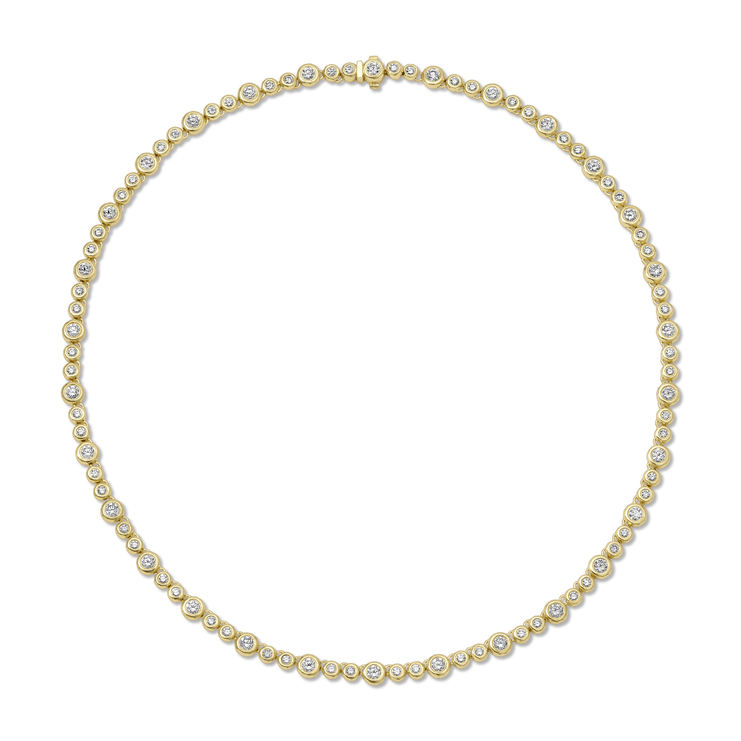 Micro Nesting Gem Tennis Necklace in Diamond Octavia Elizabeth