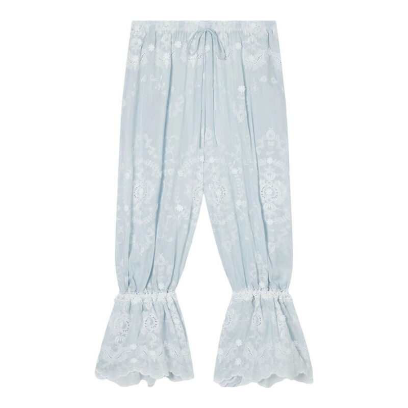 MIGUELINA - Nell Embroidered Silk-blend Balloon Pants