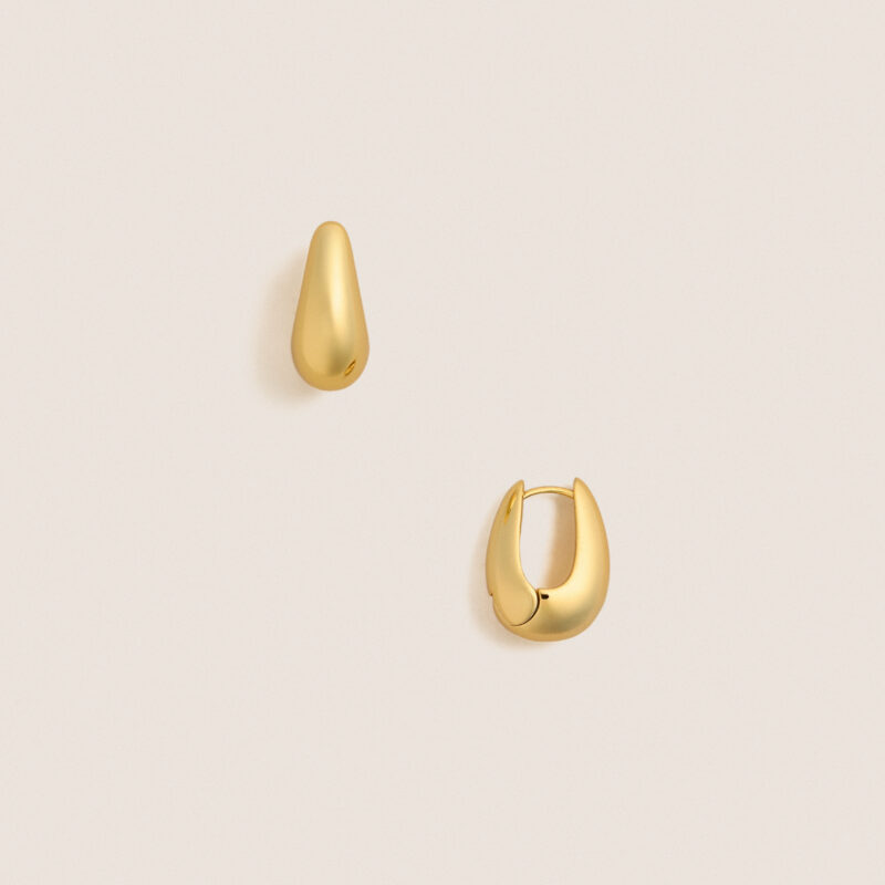 Mini Gold Drop Hoop Earrings Tuckernuck Jewelry