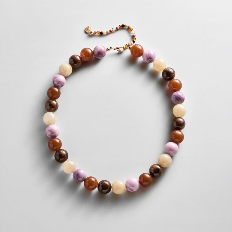 Mini Jane Beaded Necklace - Brown Multi Bead BaubleBar