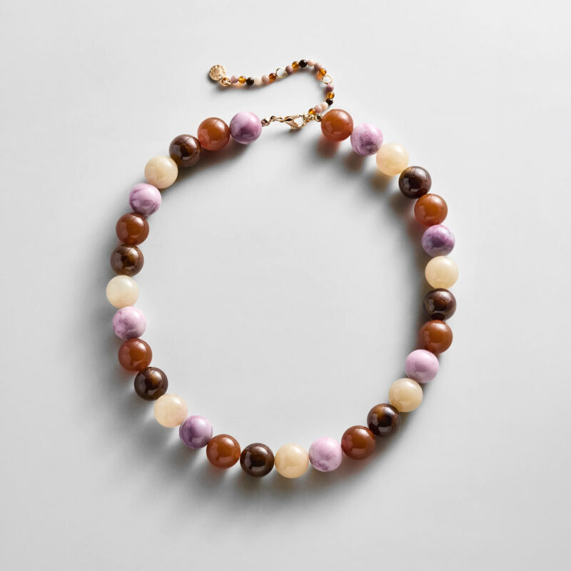 Mini Jane Beaded Necklace - Brown Multi Bead BaubleBar