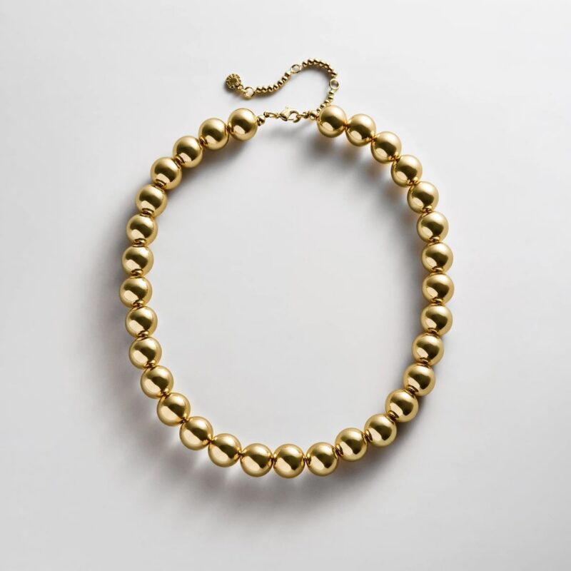 Mini Jane Beaded Necklace - Gold Bead BaubleBar