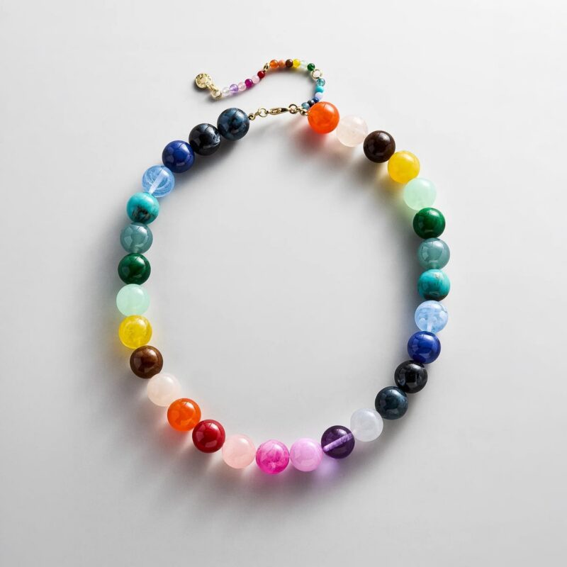 Mini Jane Beaded Necklace - Rainbow Bead BaubleBar