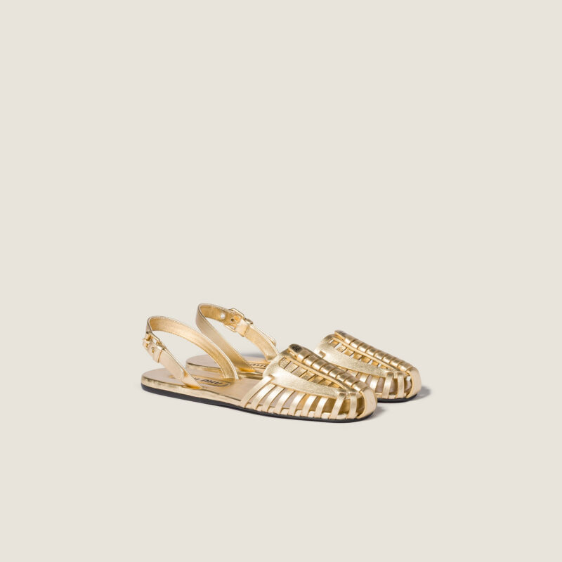 MIU MIU - Laminated nappa leather fisherman sandals Miu Miu US