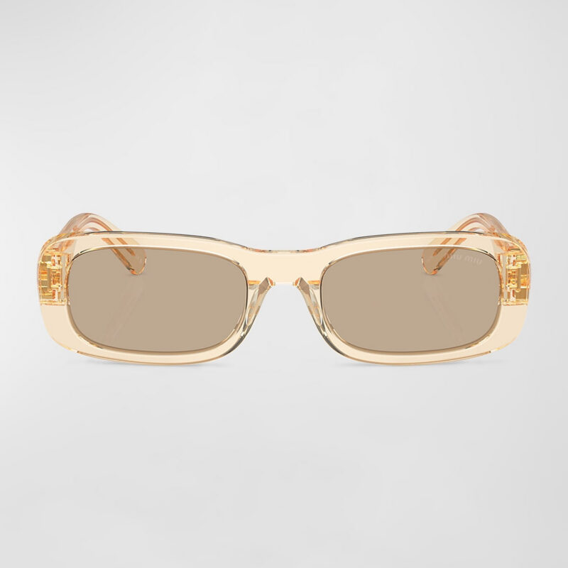 Miu Miu Logo Acetate Rectangular Sunglasses Prod267330272