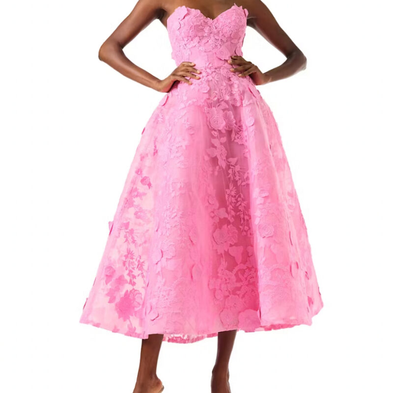 Monique Lhuillier floral cotton-blend lace maxi dress