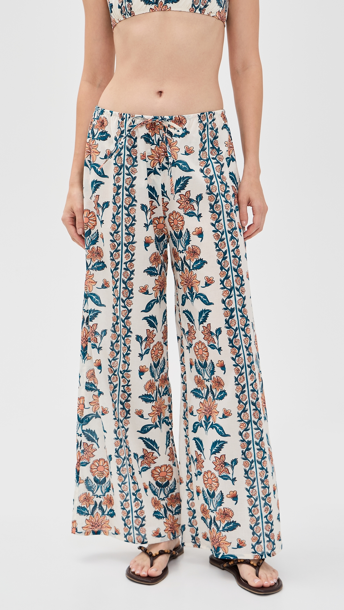MONTCE - Winona Floral Drawstring Wide-Leg Pants