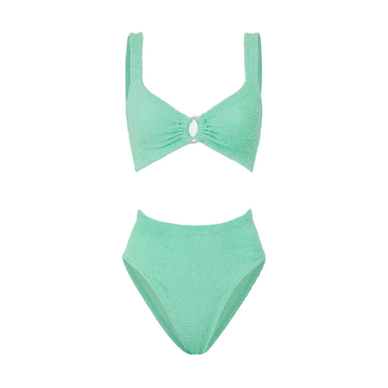 Nadine Bikini in Metallic Mint Hunza G