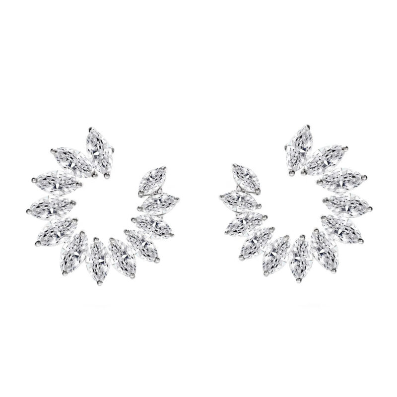 Narcissa Diamond Crescent Earrings RUCHI New York
