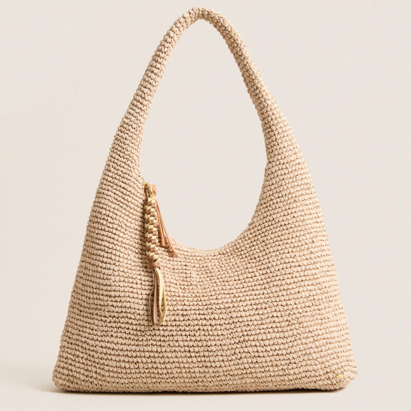 Natural Crochet Raffia Willow Tote Bag Loeffler Randall