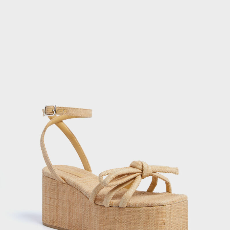 Natural Raffia Hudson Platform Sandals Loeffler Randall