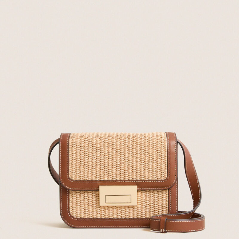 Natural Straw Desi Crossbody Bag Loeffler Randall