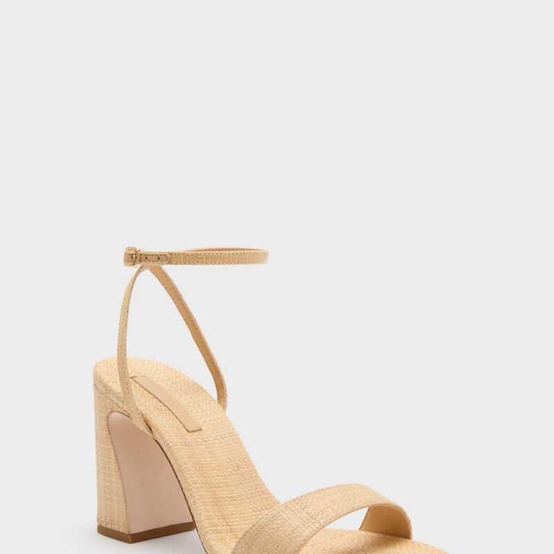 Natural Straw Malia Heels Loeffler Randall