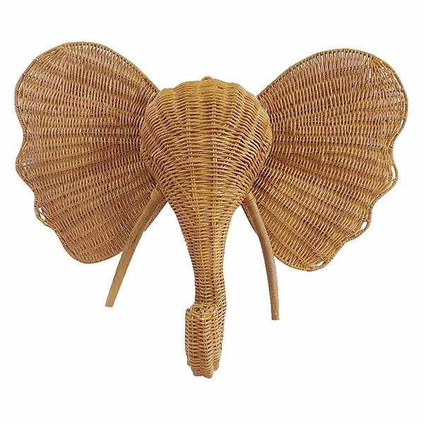 Natural Woven Elephant Wall Decor, 18x20 At Home