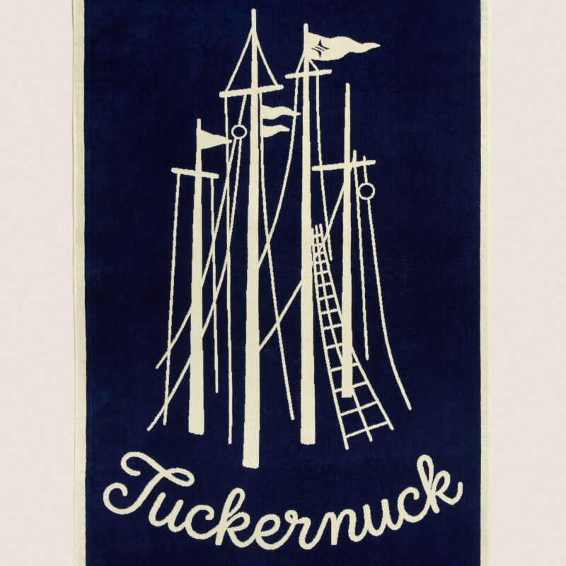 Navy Sailboat Oversized Beach Towel Tuckernuck Accessories