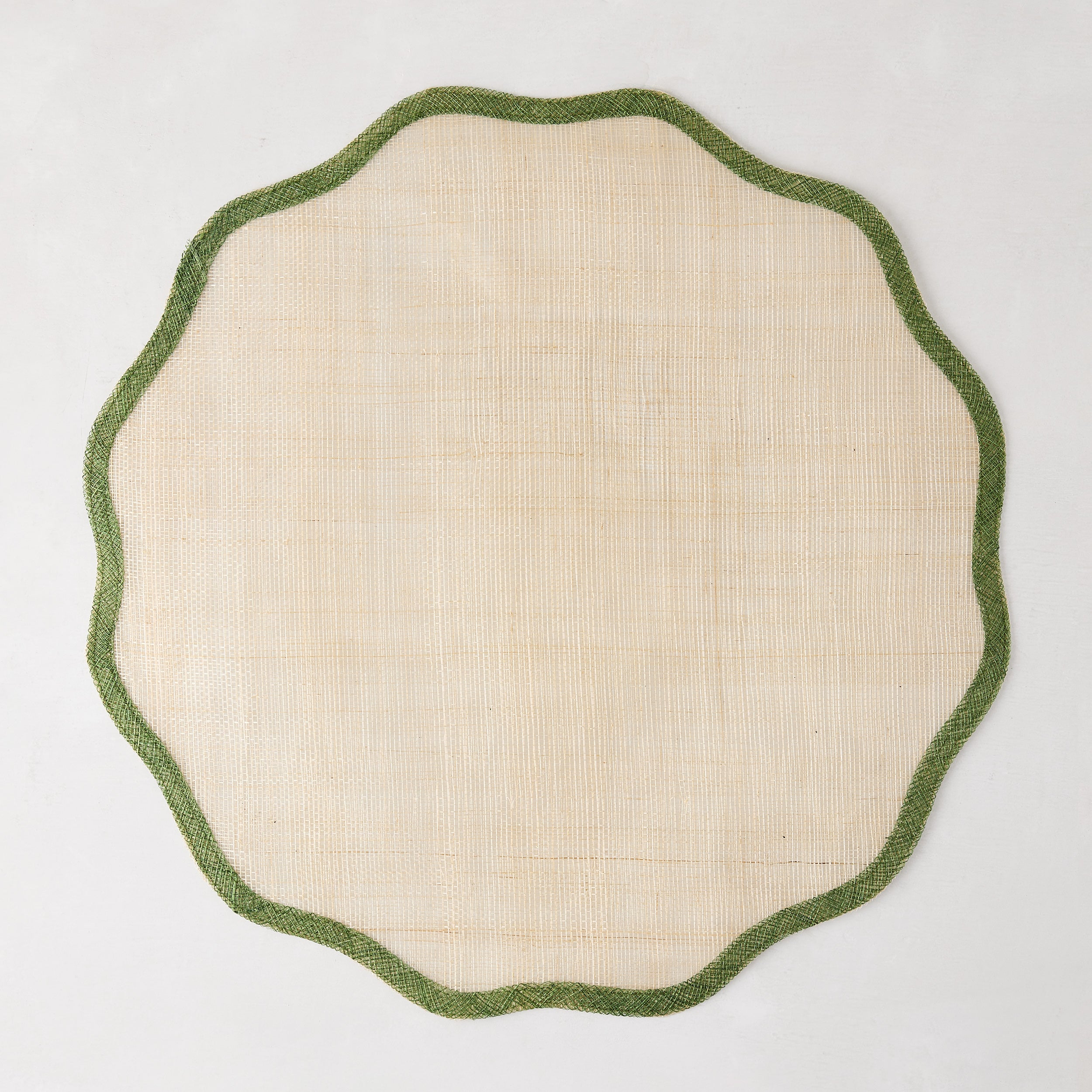 Newport Green Border Scallop Placemat Shelmed Cottage Treasures
