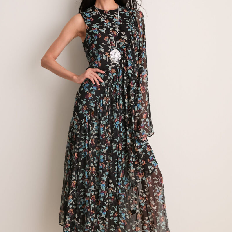 Nightshade Seraphina Silk Draped Dress Ulla Johnson