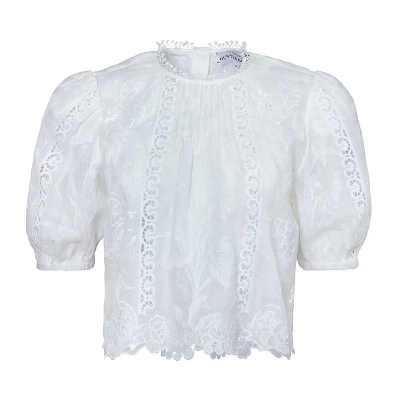 Ouisie Top in White Hunter bell