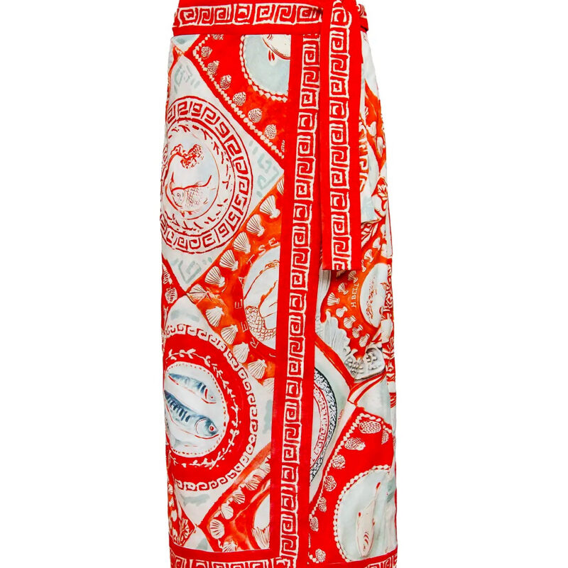 Paloma Wrap Skirt in Lost At Sea Hunter bell
