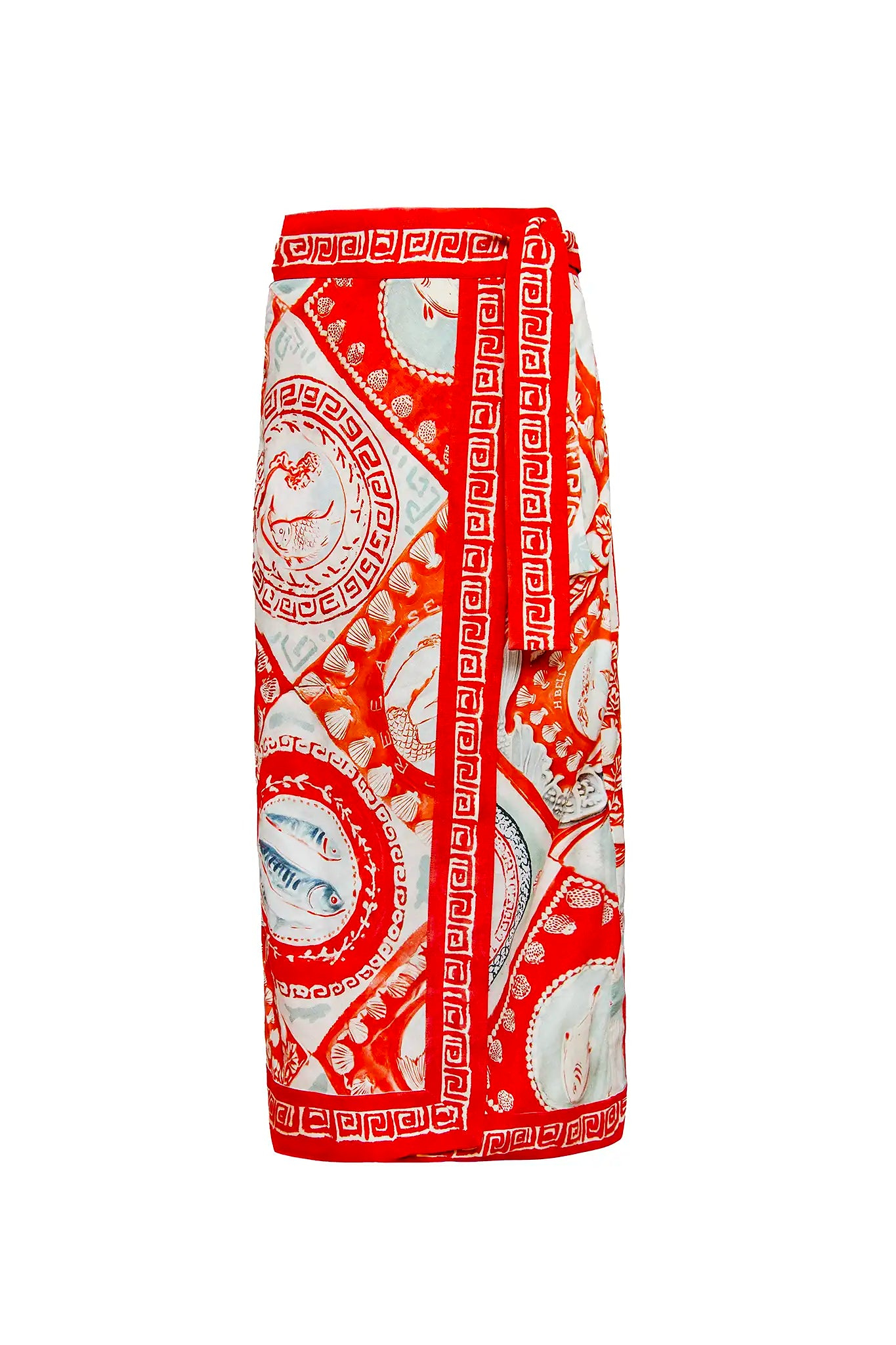 Paloma Wrap Skirt in Lost At Sea Hunter bell