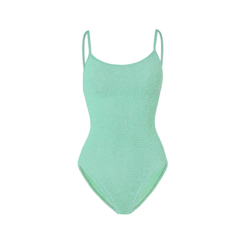 Pamela One-Piece in Metallic Mint Hunza G