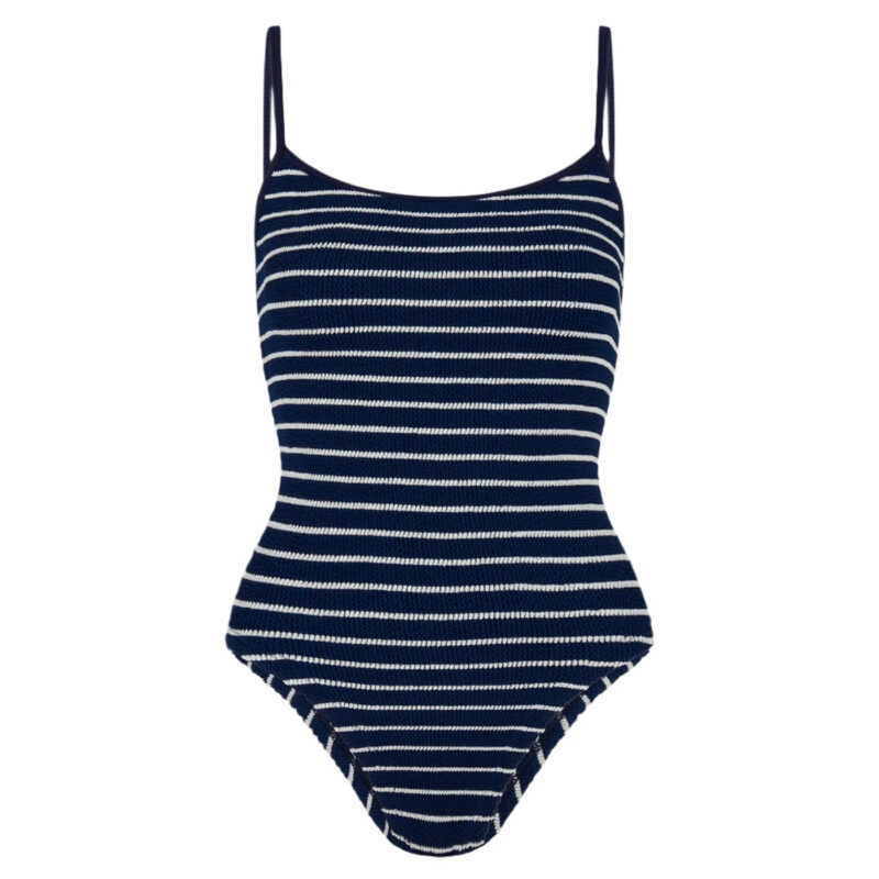 Pamela Swimsuit in Navy/White Stripe Hunza G