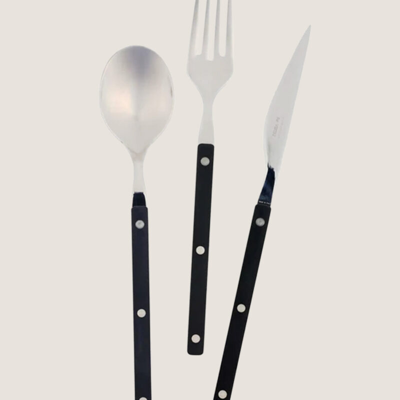 Pastello Black Three-Piece Place Setting Vietri