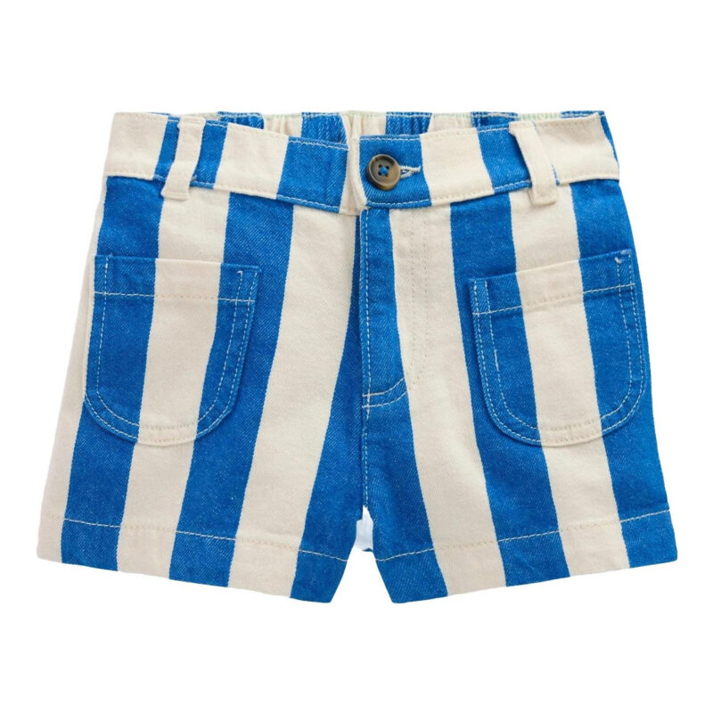 Patch Pocket Shorts-Kingfisher Blue/ Ivory Boden US