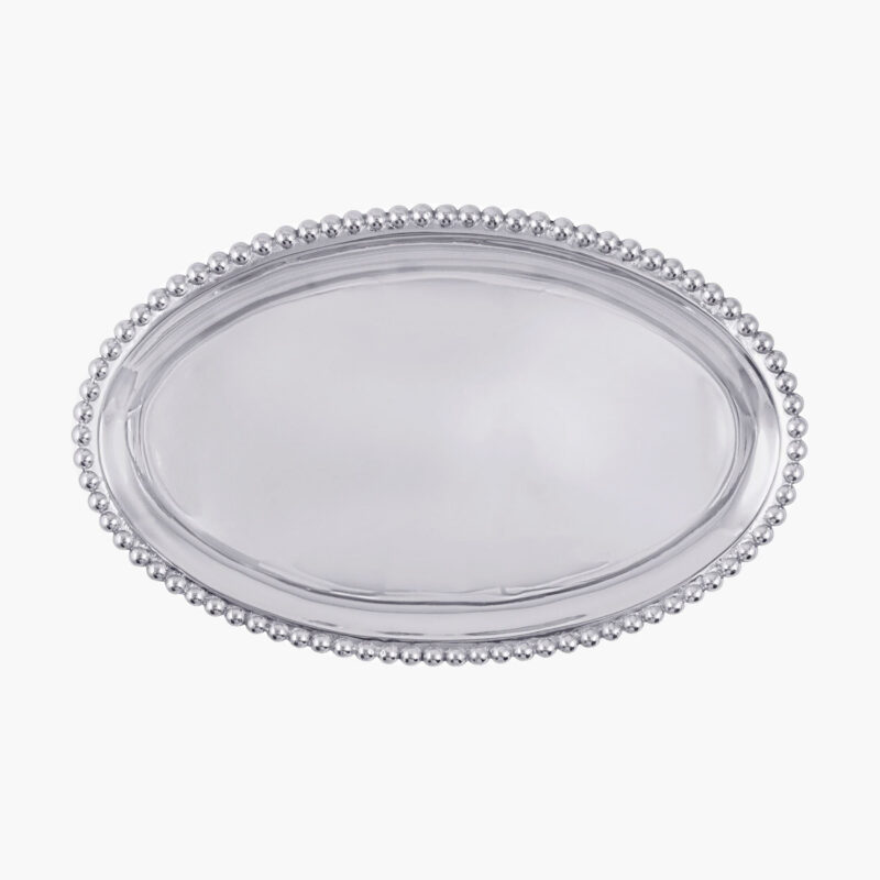 Pearled Large Oval Platter Mariposa