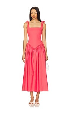PEIXOTO Harlow Maxi Dress in Sunkist Coral from Revolve.com